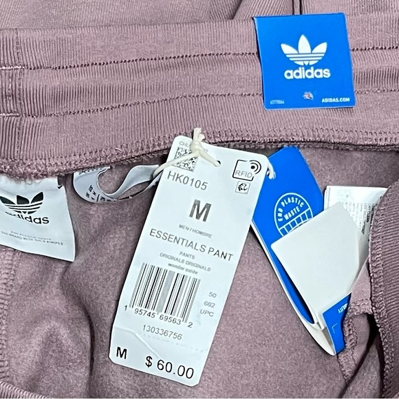 New Medium Adidas Essentials Muave Sweatpant Jogger With Pockets - Picture 4 of 4